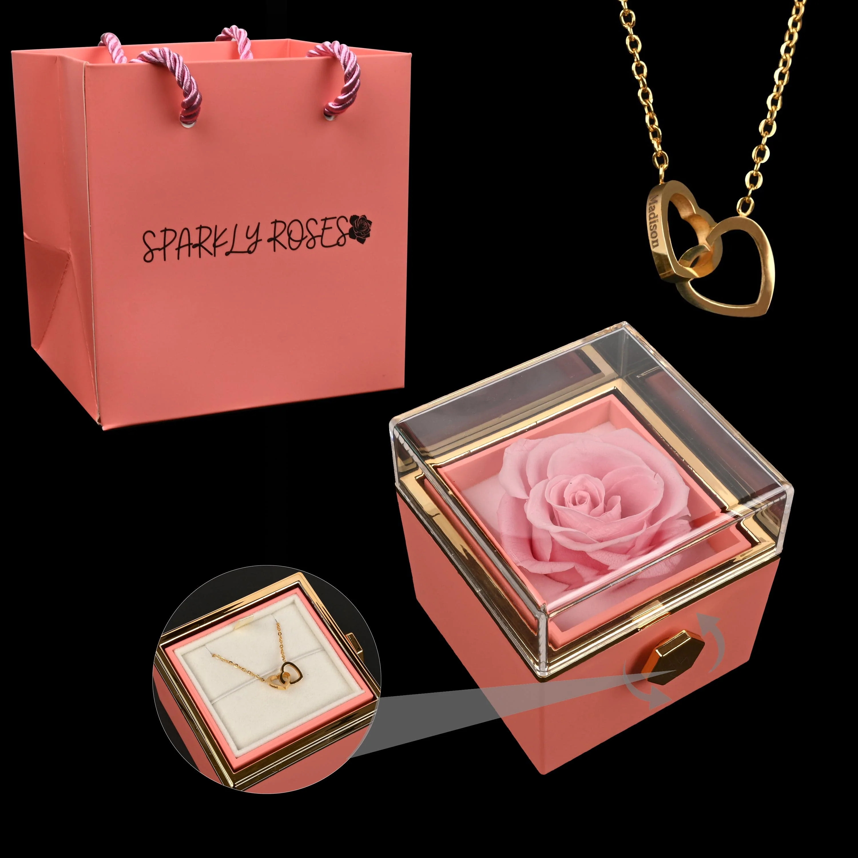 Eternal Rose Box W/ Engraved Necklace - Image 16