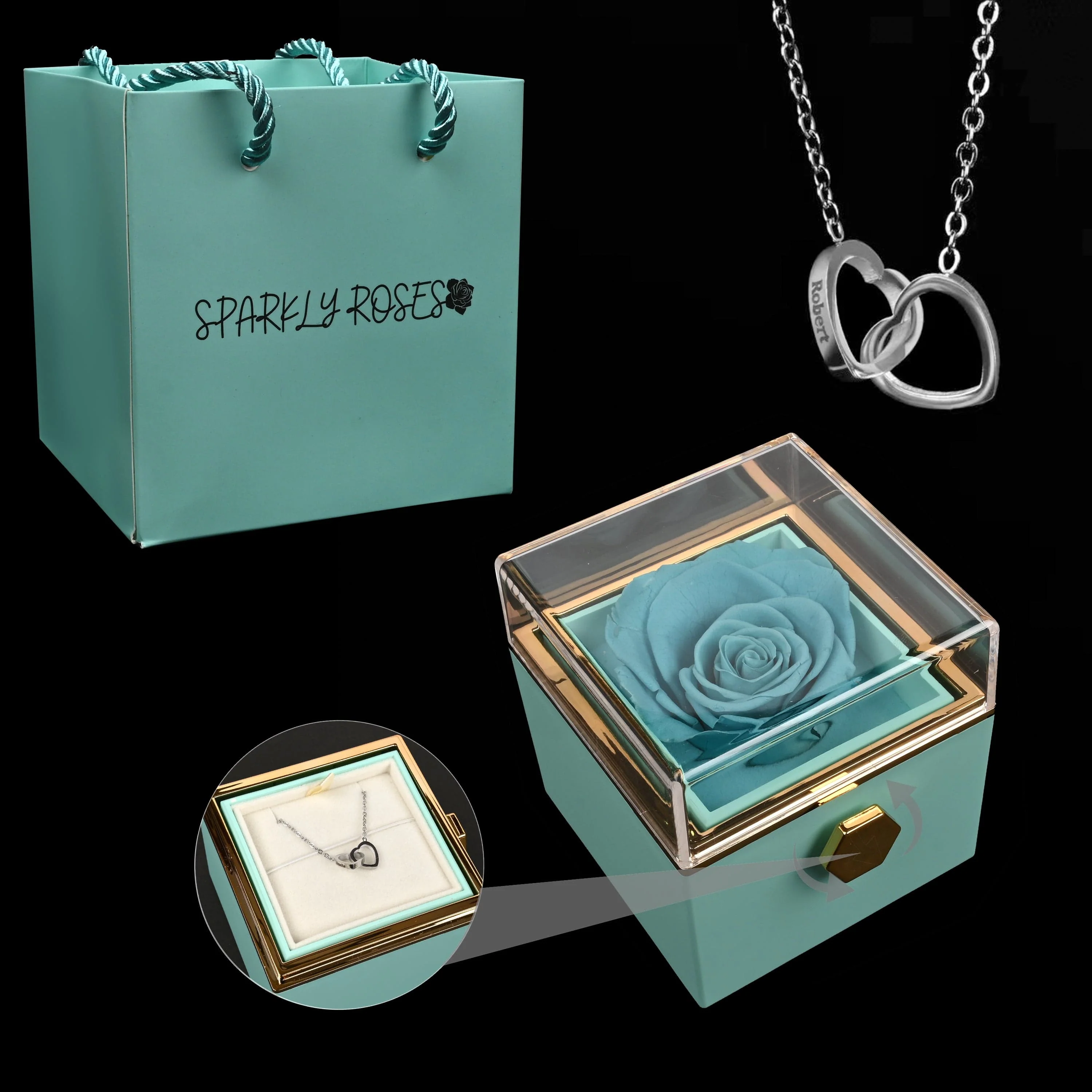 Eternal Rose Box W/ Engraved Necklace - Image 51