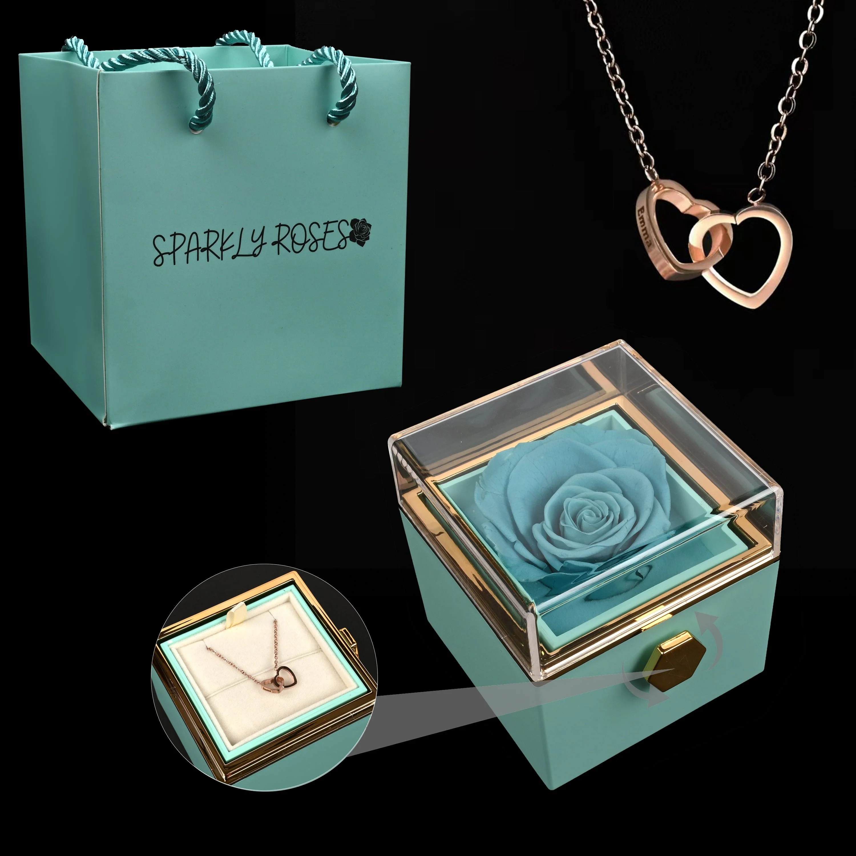 Eternal Rose Box W/ Engraved Necklace - Image 56