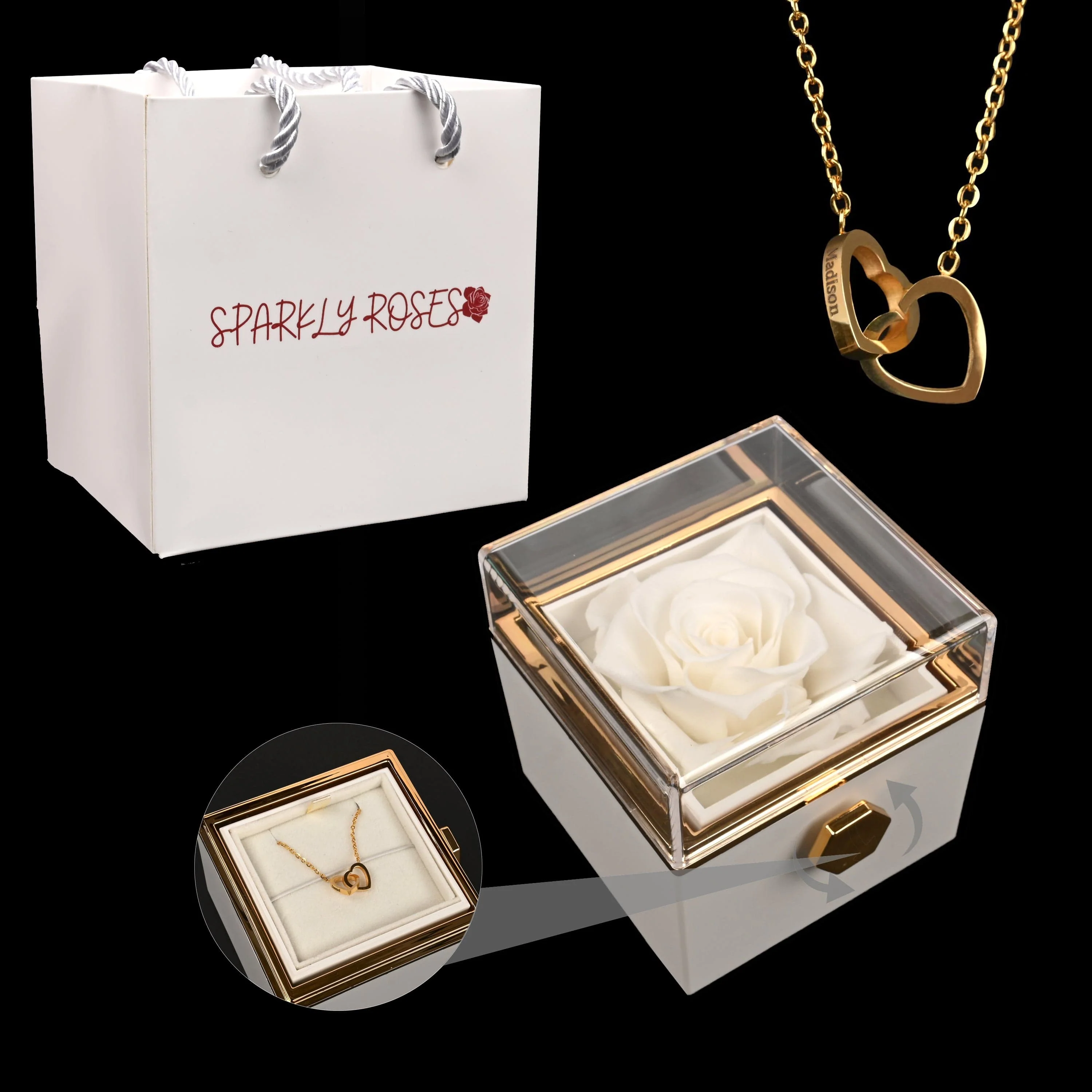 Eternal Rose Box W/ Engraved Necklace - Image 61