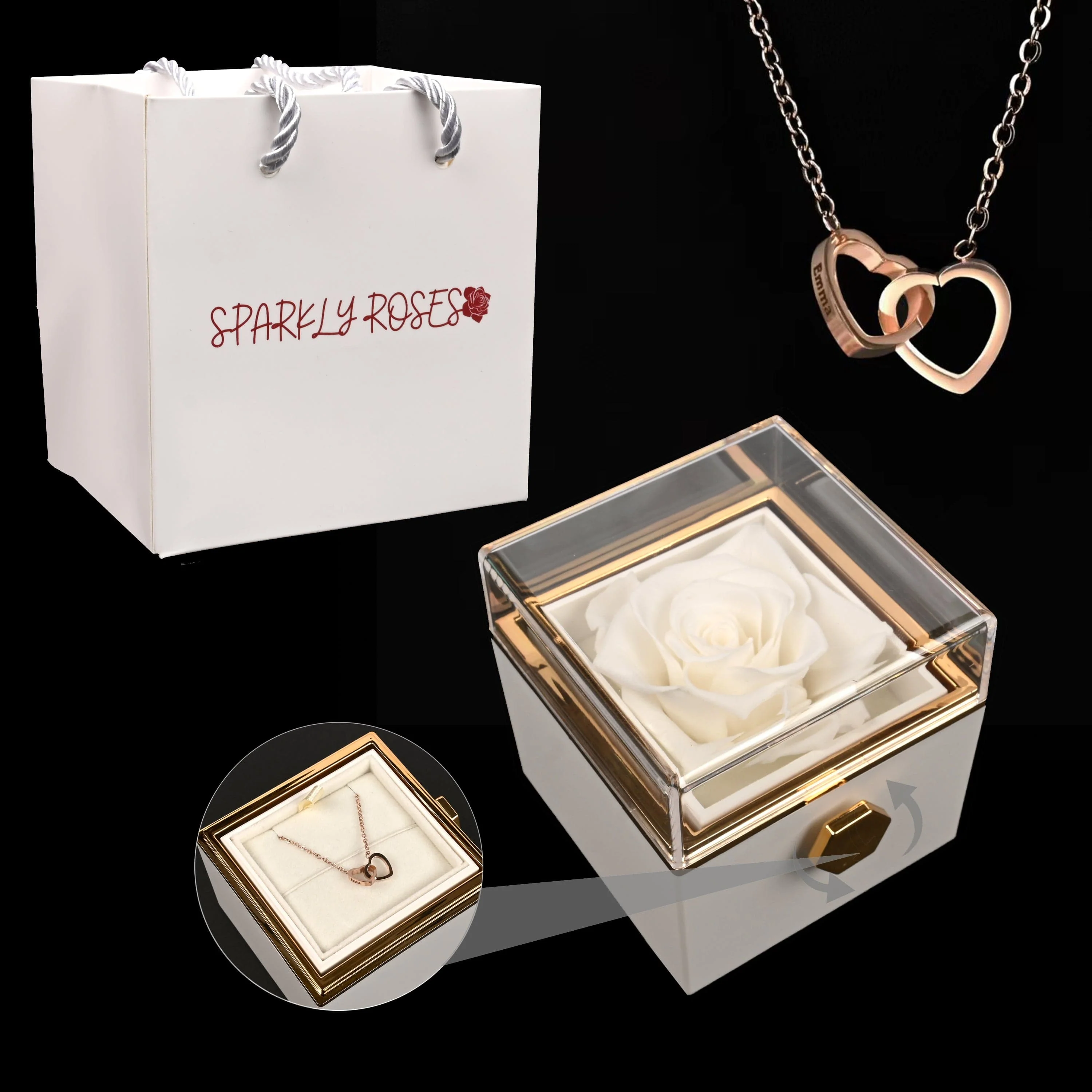 Eternal Rose Box W/ Engraved Necklace - Image 71