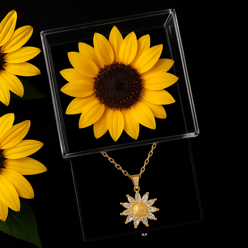 Sunflower Box & Necklace - Image 4